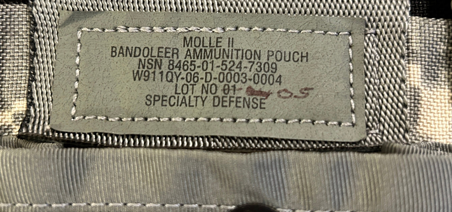 2 Pack - Military 6 Magazine Pouch with Sling (Bandoleer) Excellent Condition