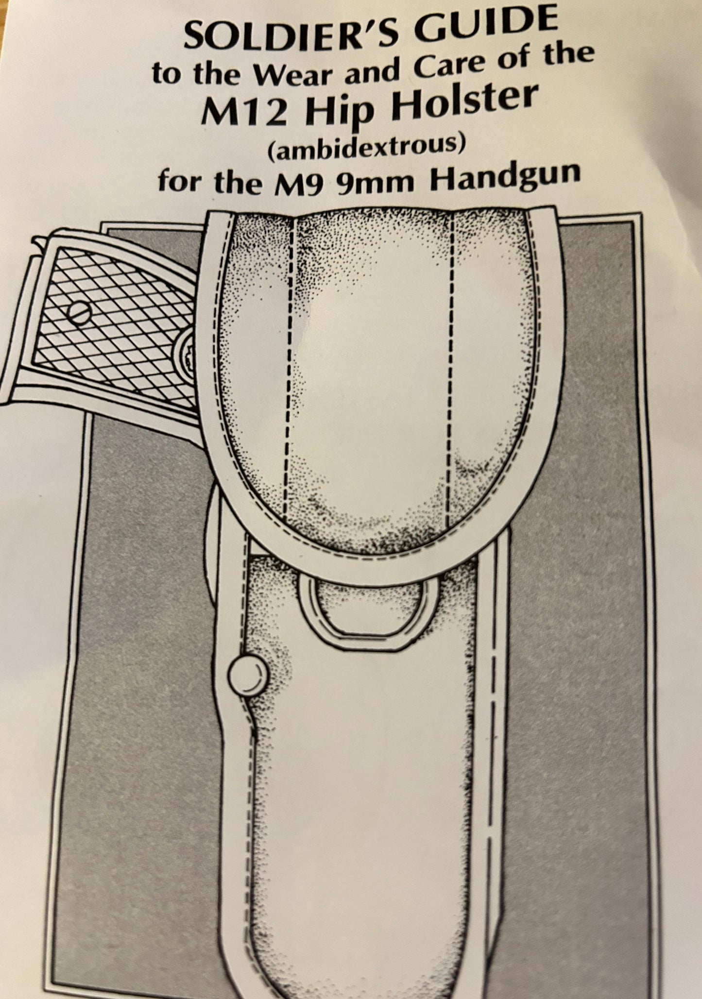 M12 HOLSTER - FITS MILITARY M9/BERETTA 92FS -NEW - NEVER ISSUED
