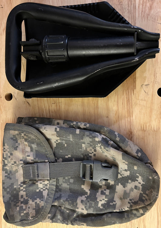 Military Shovel with Cover - Good Condition