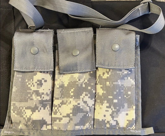 2 Pack - Military 6 Magazine Pouch with Sling (Bandoleer) Excellent Condition