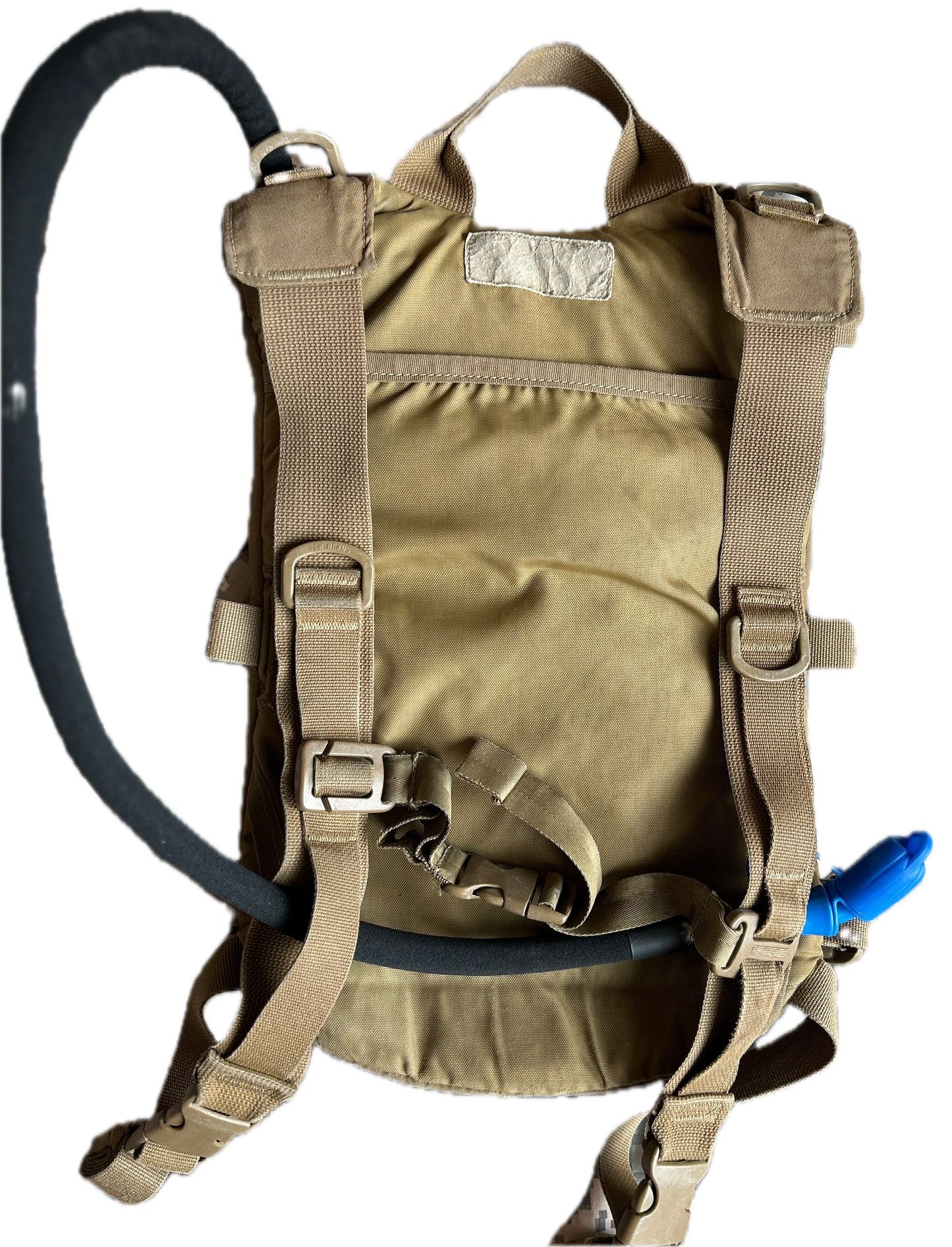 Marine Hydration Back Pack with New Bladder/Hose/Mouthpiece - Marine Coyote Tan GOOD Condition